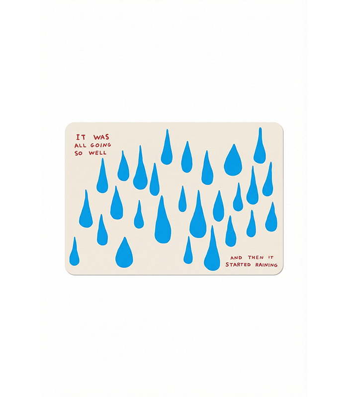 韓系療癒插畫硅藻軟地墊，多巴胺配色文字Accept the Rain設計浴室墊